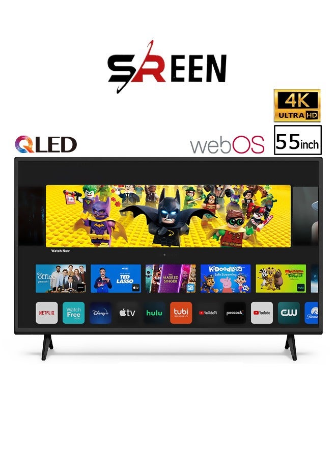 SREEN 55 Smart QLED Frameless Display - 4K Smart - Web OS with Magic Controller - SRET-55S4KWQ1 - Image 1